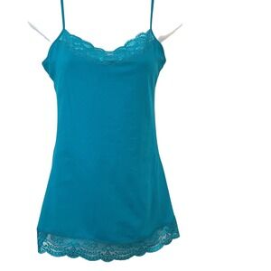 Express Y2K Cami Tank Small Lace Trim Sexy Stretch Bra Casual Retro Beach‎ 90s